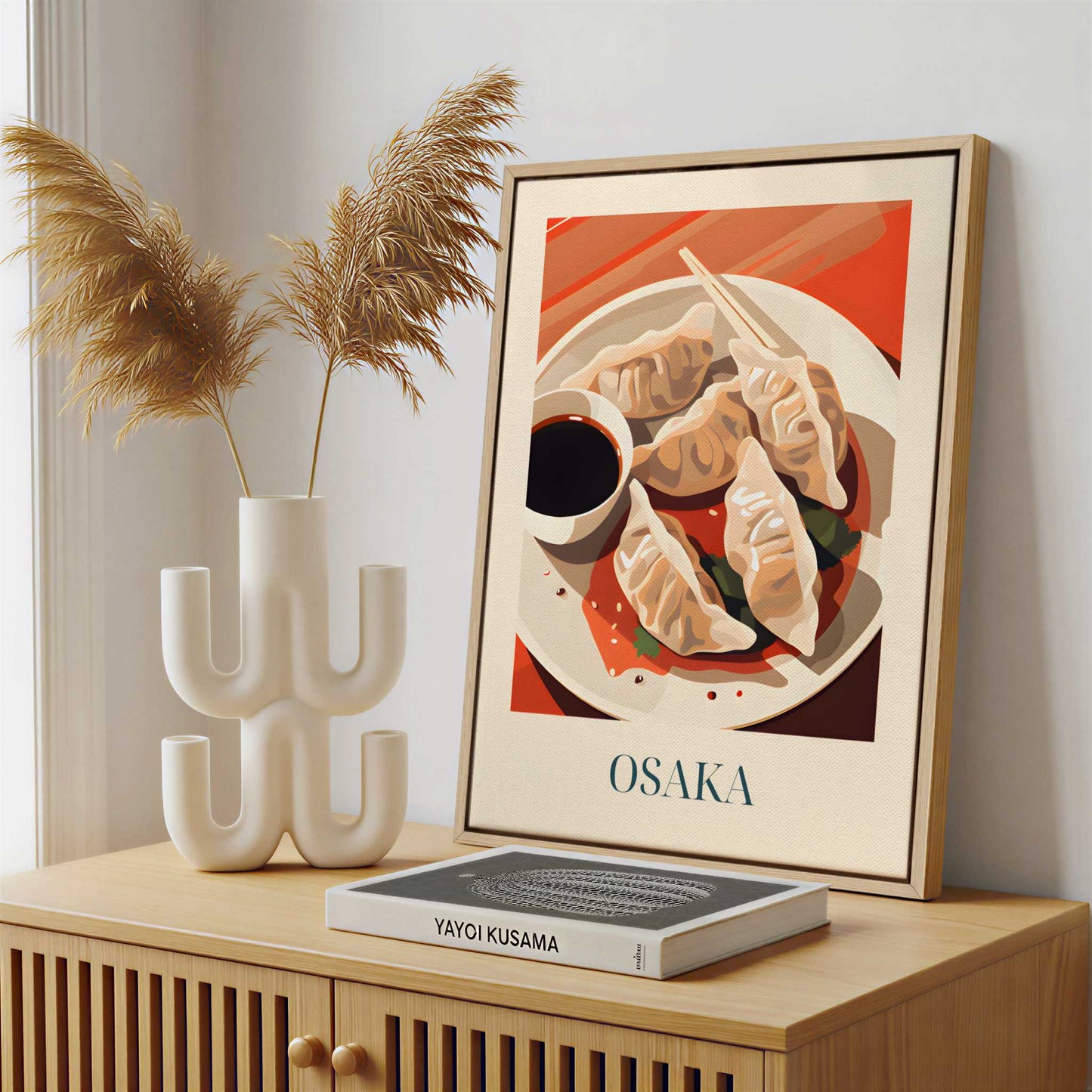 Framed Canvas - Framed canvas in a stylish interior setting