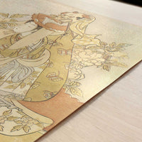 Girl Performing the Lion Dance (1769–70) by Harunobu Suzuki – Art Print - Close-up detail of the art print