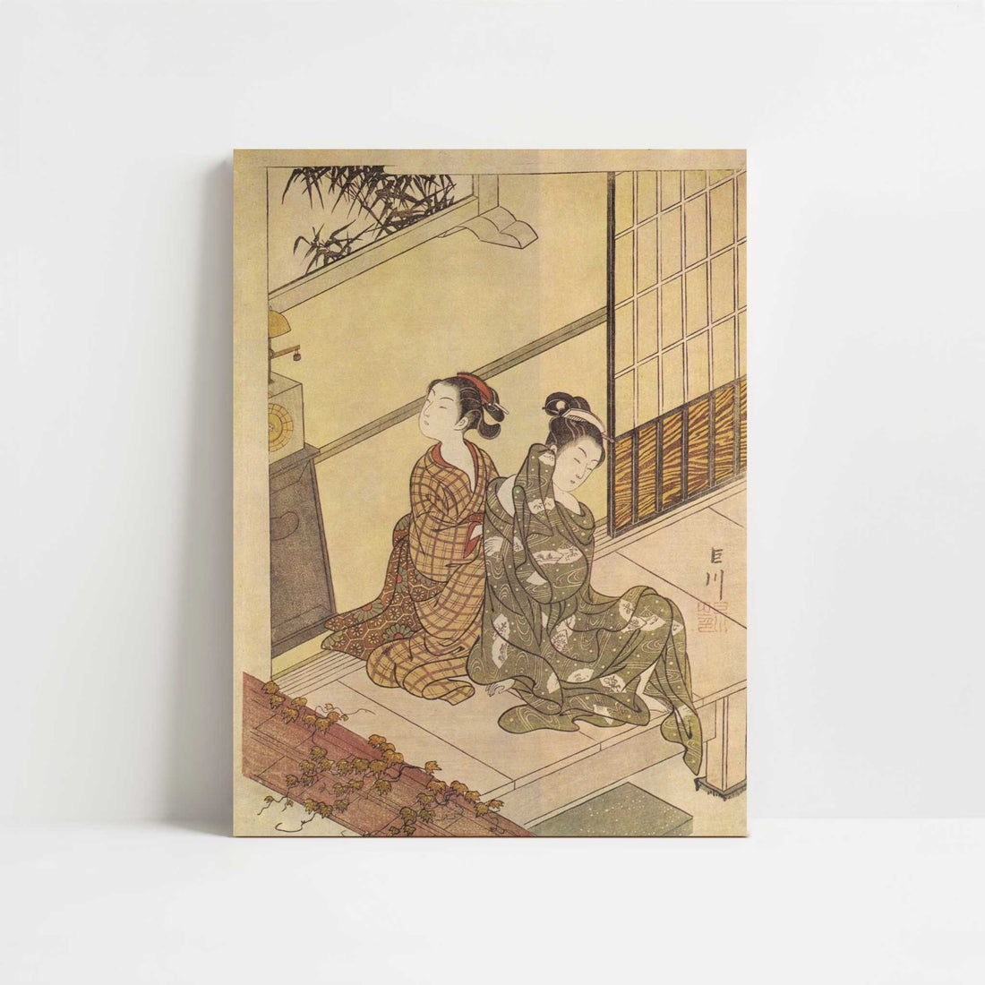 The Evening Bell of the Clock (c.1766) by Suzuki Harunobu – Art Print - Unframed art print