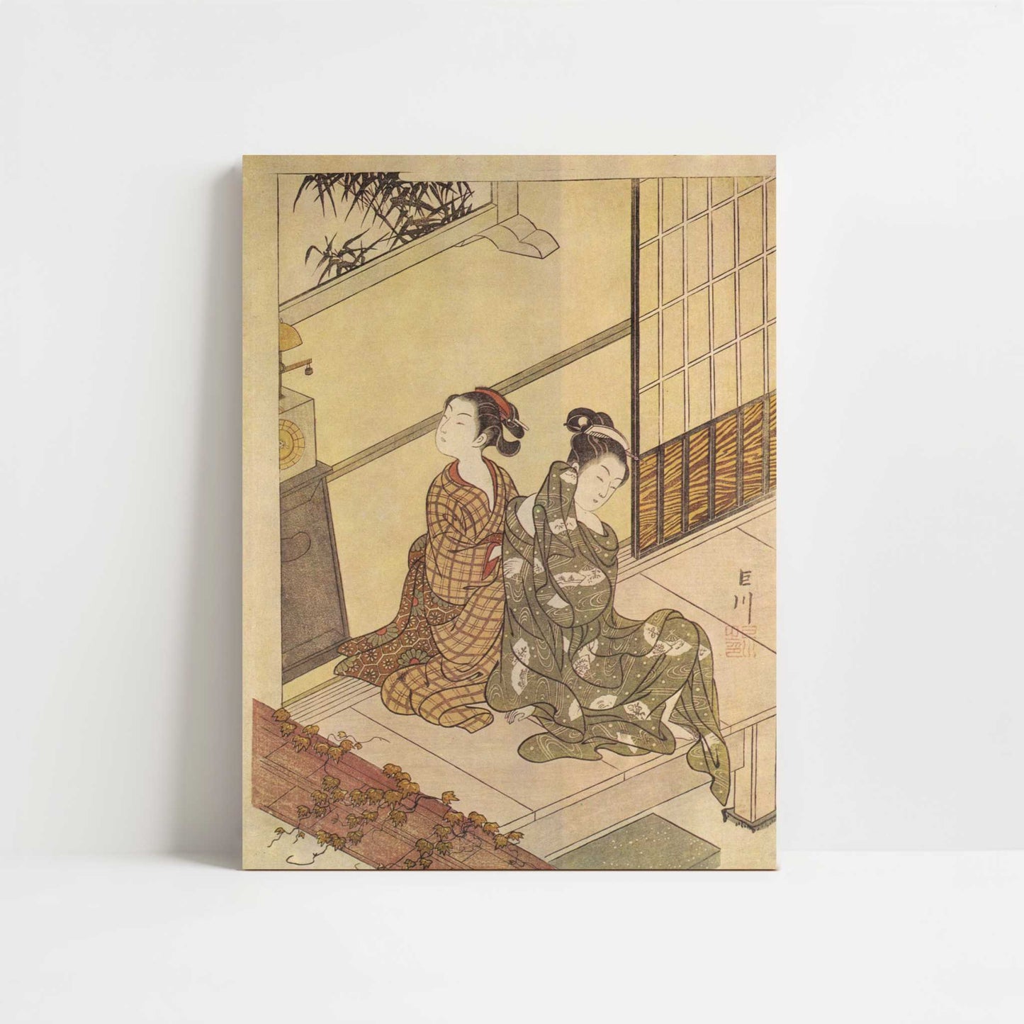 The Evening Bell of the Clock (c.1766) by Suzuki Harunobu – Art Print - Unframed art print
