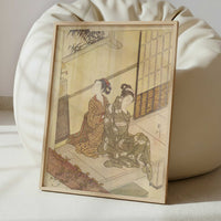 The Evening Bell of the Clock (c.1766) by Suzuki Harunobu – Art Print - Interior inspiration