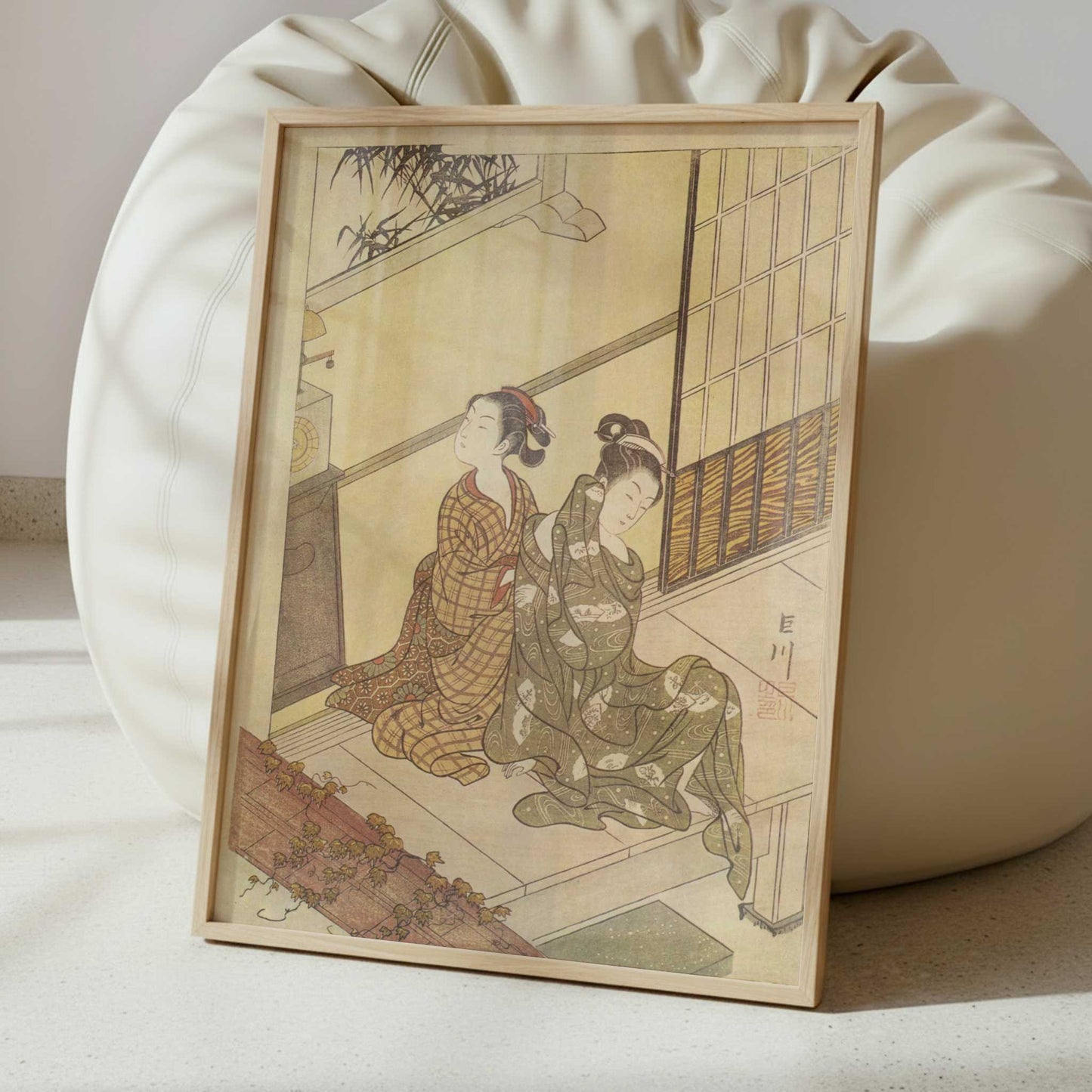 The Evening Bell of the Clock (c.1766) by Suzuki Harunobu – Art Print - Interior inspiration