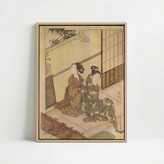 Framed Canvas - Framed canvas in oak color frame