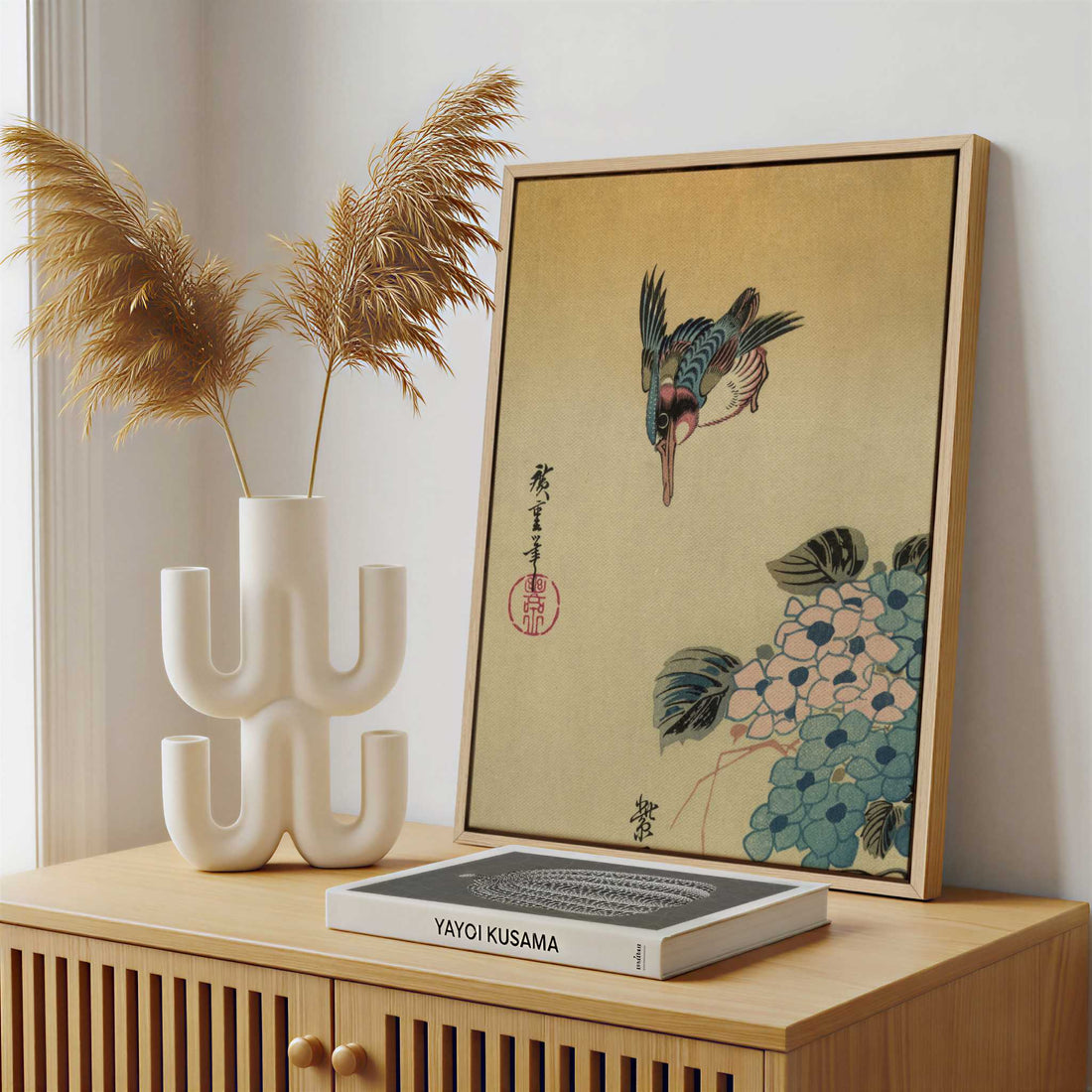 Framed Canvas - Framed canvas in a stylish interior setting