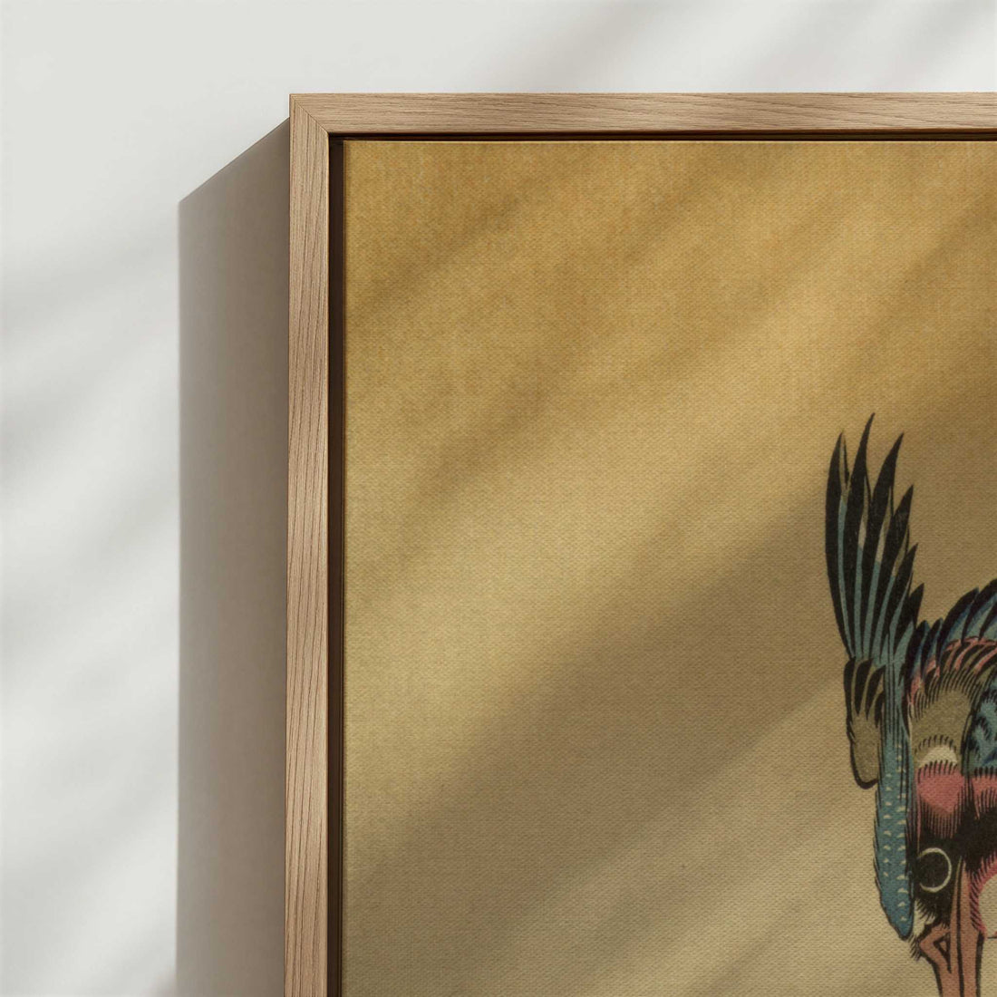 Framed Canvas - Close-up detail and texture of the framed canvas