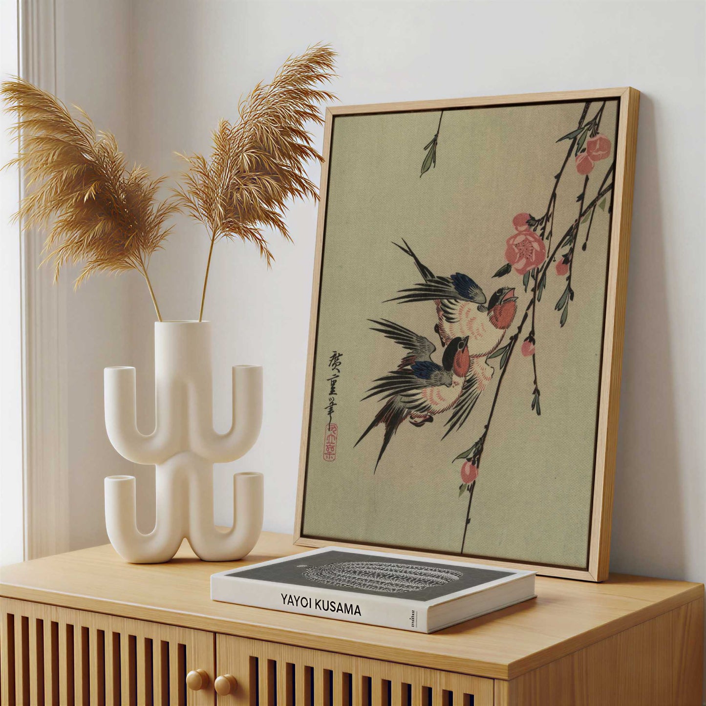 Framed Canvas - Framed canvas in a stylish interior setting