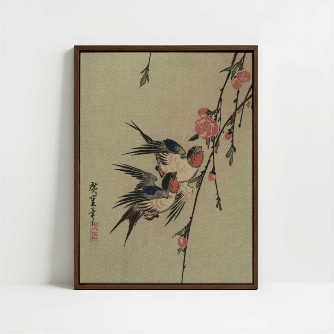 Framed Canvas - Framed canvas in dark wood color frame