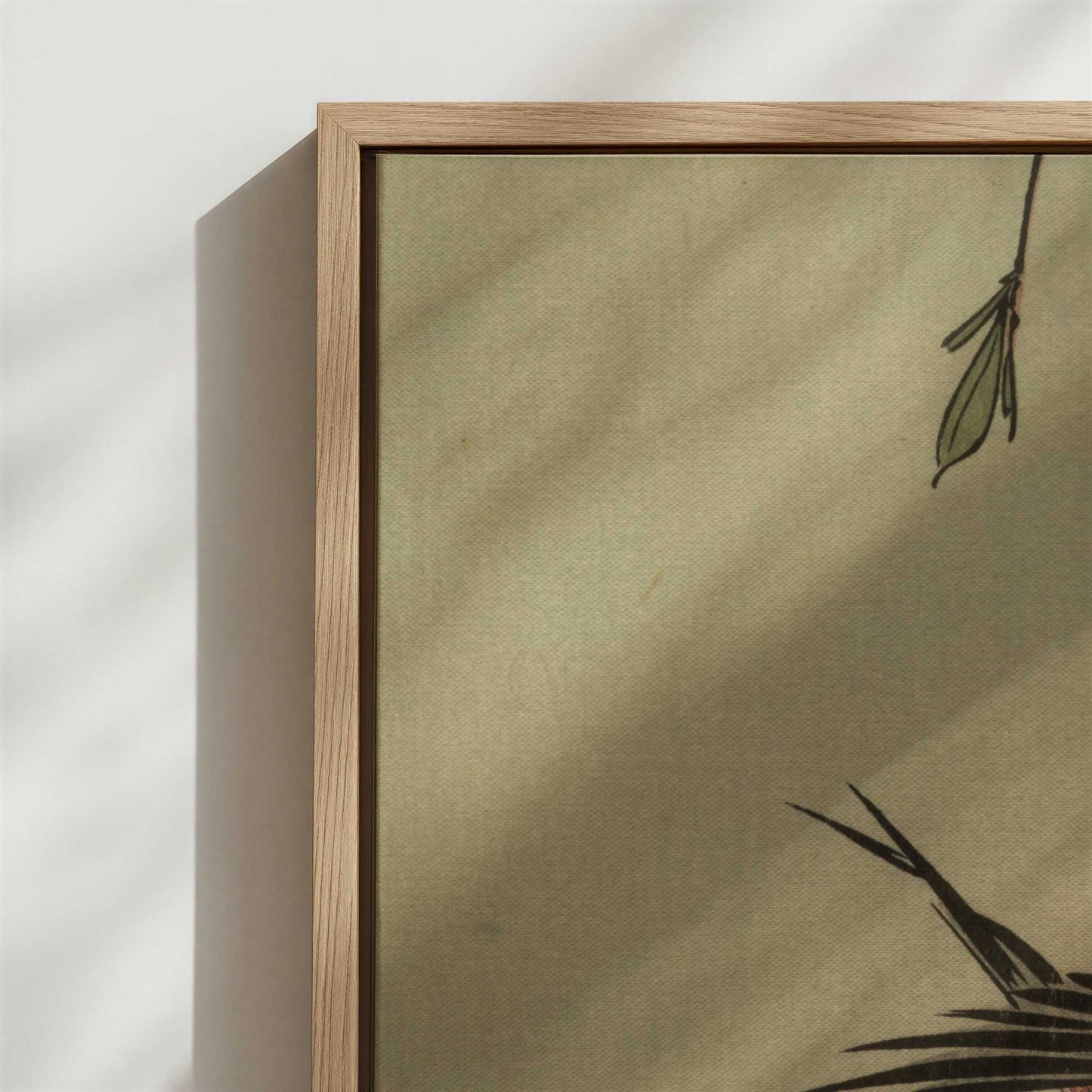 Framed Canvas - Close-up detail and texture of the framed canvas