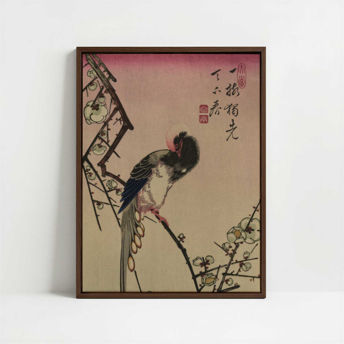 Framed Canvas - Framed canvas in dark wood color frame