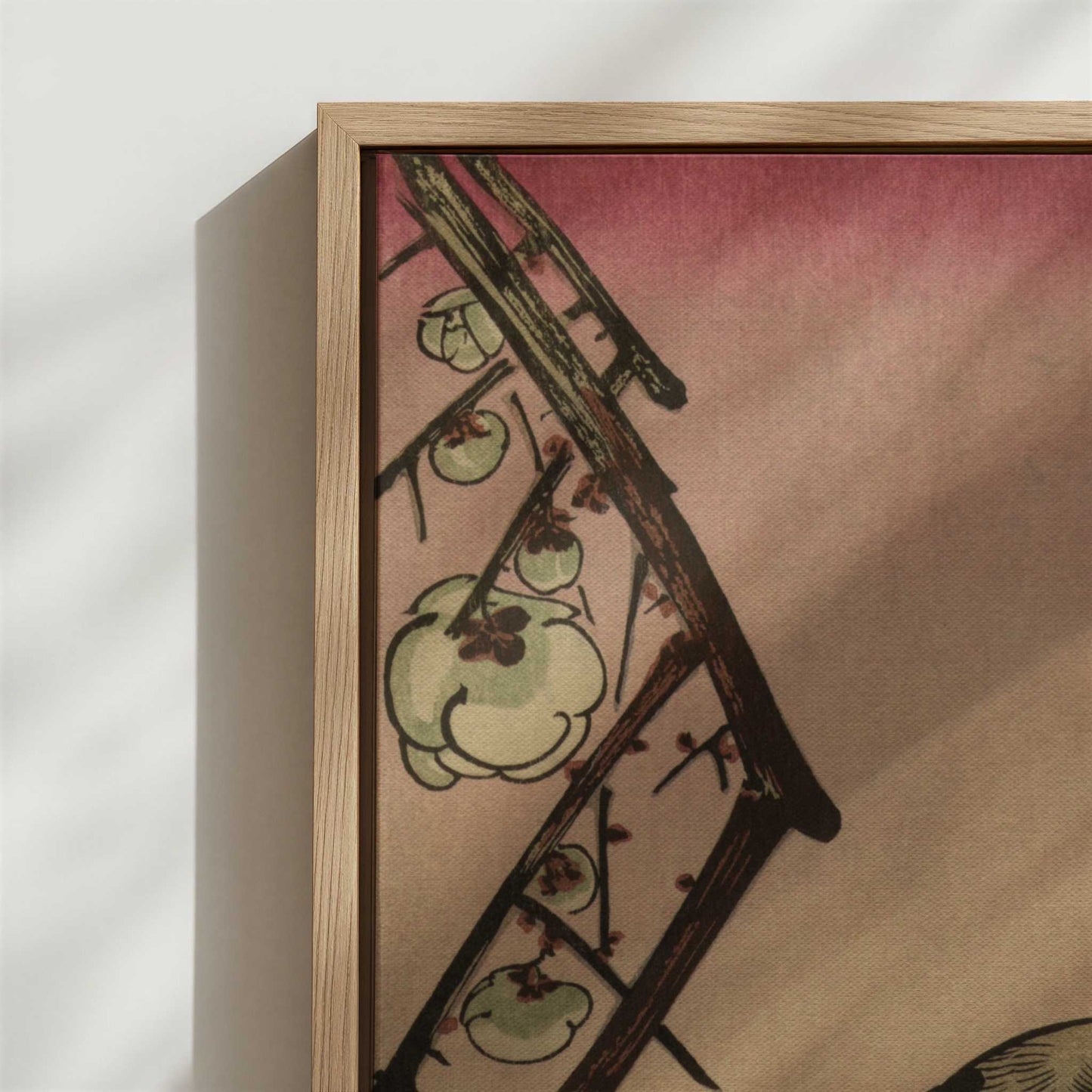 Framed Canvas - Close-up detail and texture of the framed canvas