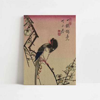 Plum Blossom and Magpie (1830-1858) by Hiroshige – Art Print - Unframed art print