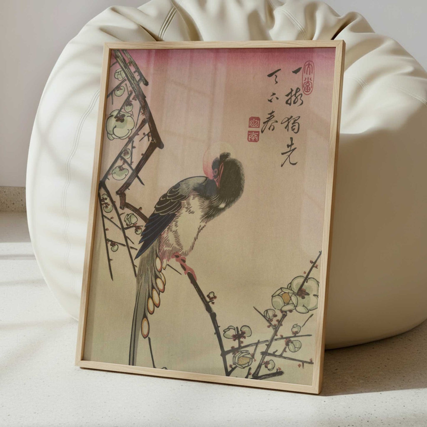 Plum Blossom and Magpie (1830-1858) by Hiroshige – Art Print - Interior inspiration