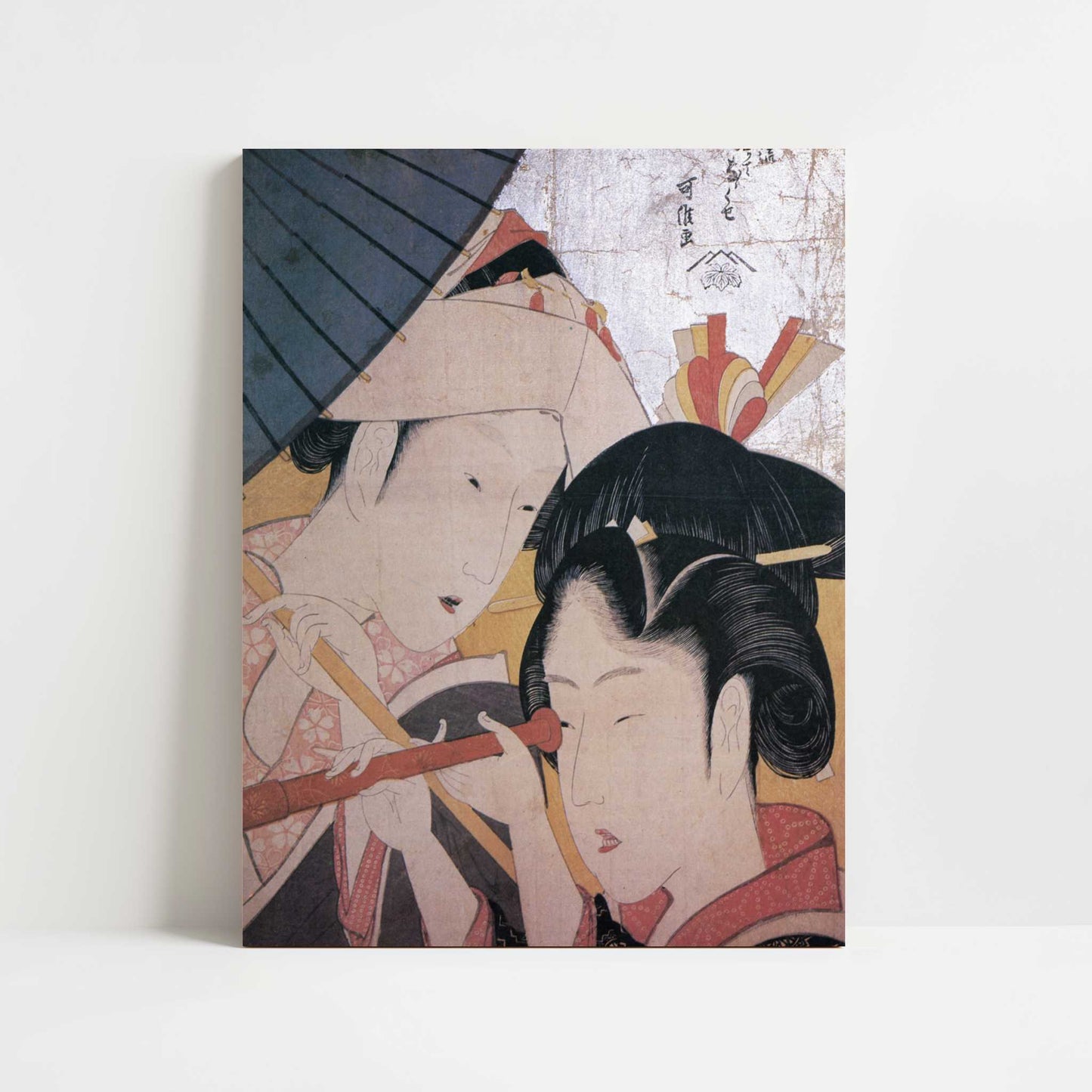 Lady and Maiden on an Outing (1790s) – Katsushika Hokusai – Print