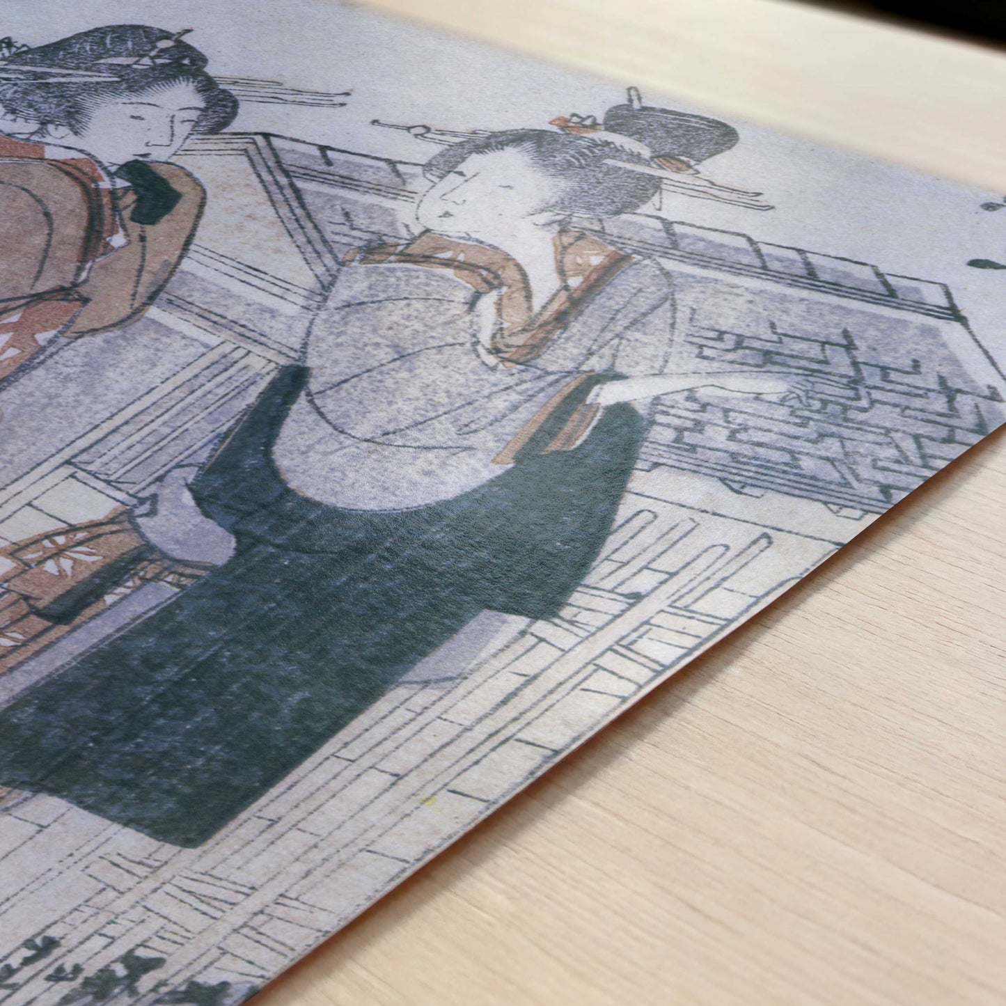 Mountain upon Mountain, Geisha and Madam (Detail) (1804) – Katsushika Hokusai – Print