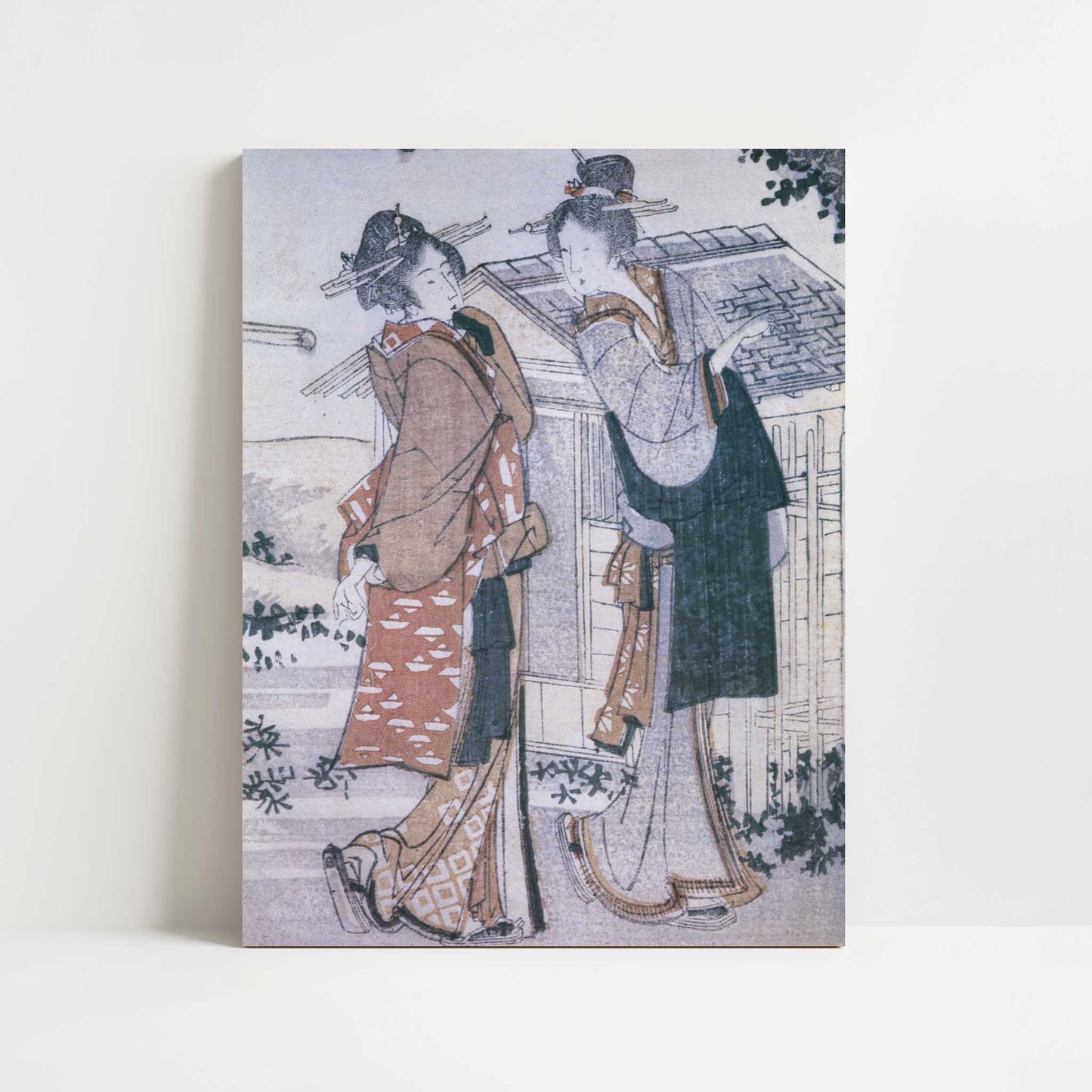 Mountain upon Mountain, Geisha and Madam (Detail) (1804) – Katsushika Hokusai – Print