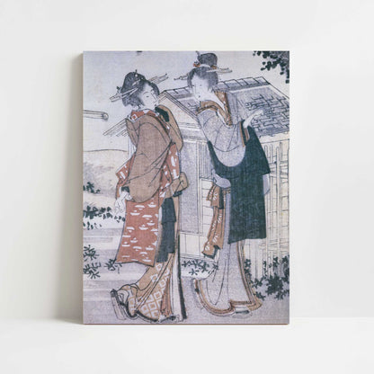 Mountain upon Mountain, Geisha and Madam (Detail) (1804) – Katsushika Hokusai – Print