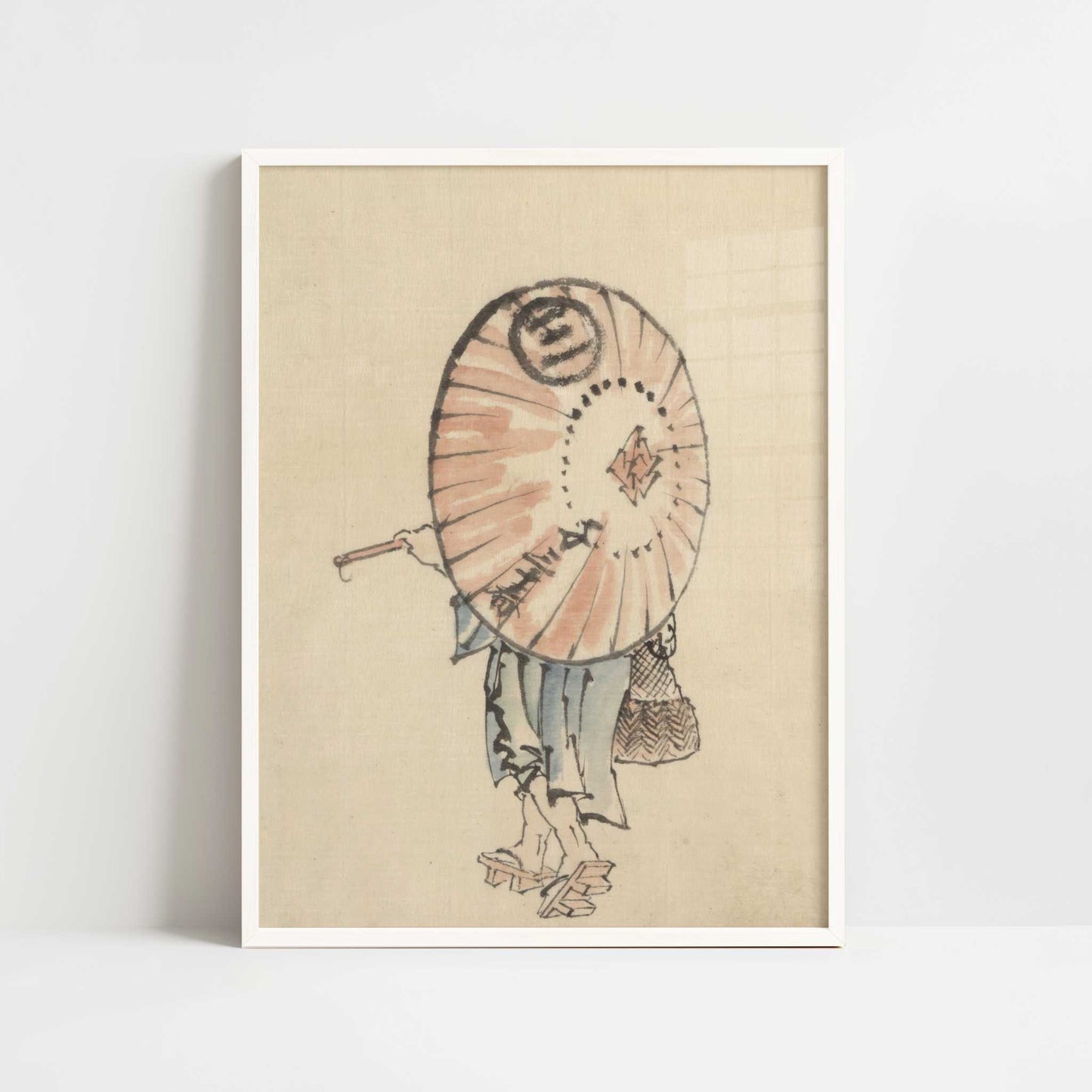 Person with Parasol (c.1830–50) – Katsushika Hokusai – Print