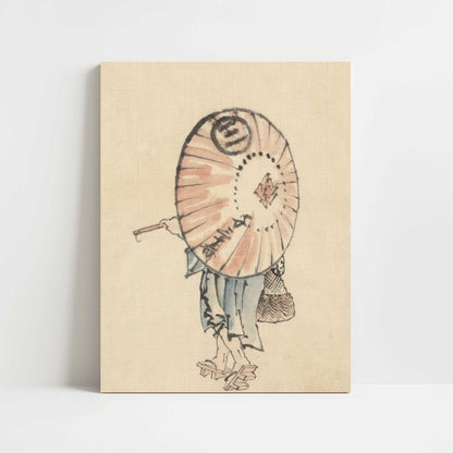 Person with Parasol (c.1830–50) – Katsushika Hokusai – Print