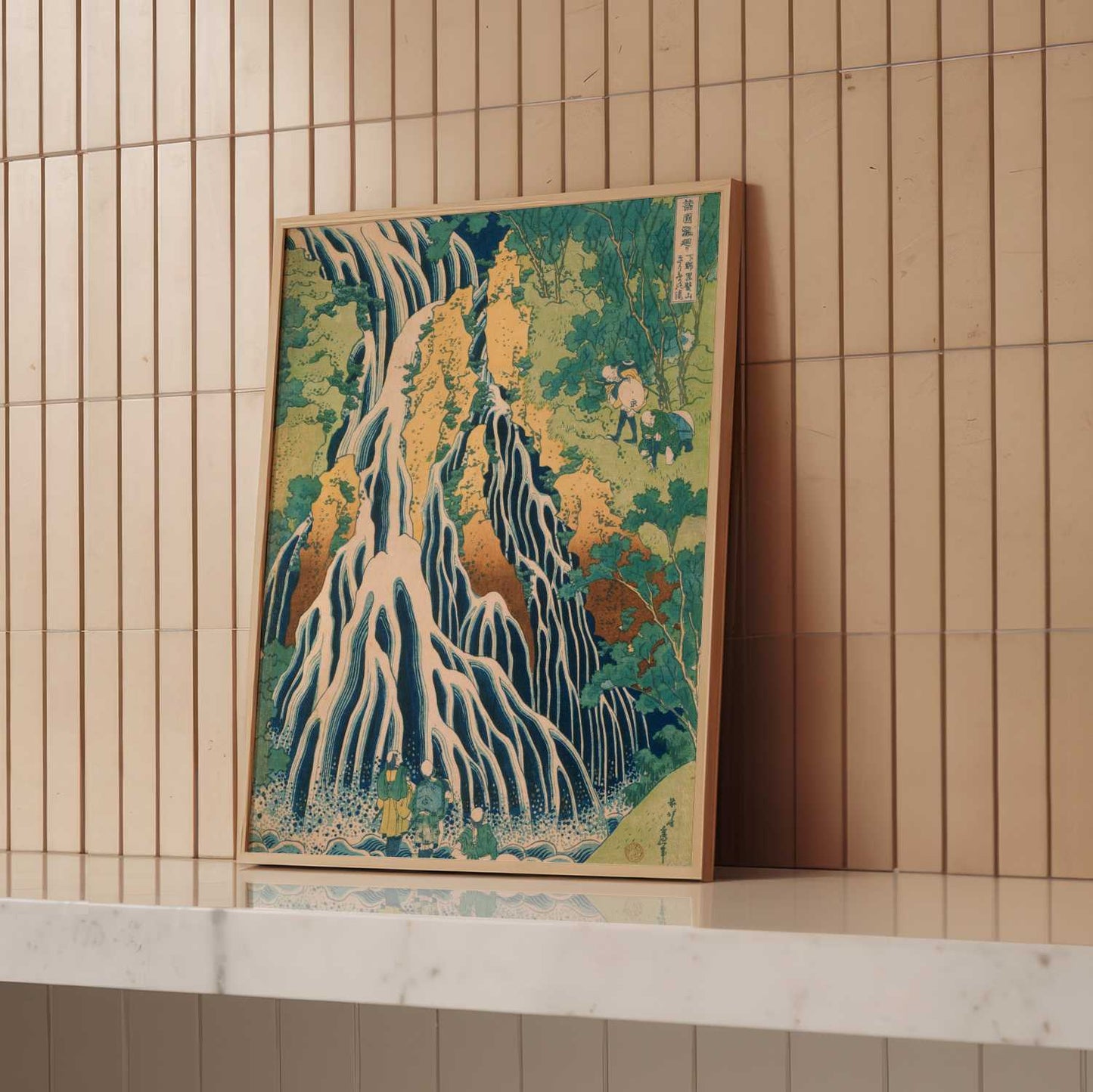 Pilgrims at Kirifuri Waterfall (1831–32) – Katsushika Hokusai – Print