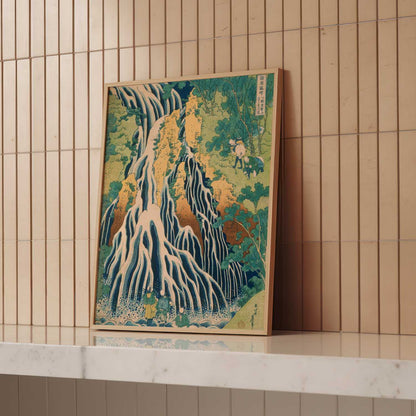 Pilgrims at Kirifuri Waterfall (1831–32) – Katsushika Hokusai – Print