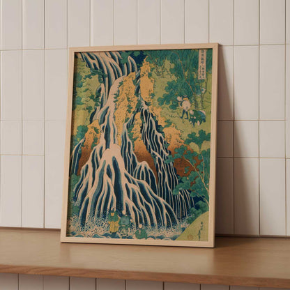 Pilgrims at Kirifuri Waterfall (1831–32) – Katsushika Hokusai – Print