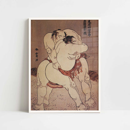 Sumo Wrestlers in the Ring (c.1780s) – Katsushika Hokusai – Print