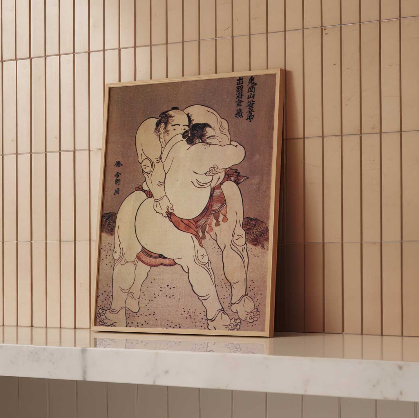 Sumo Wrestlers in the Ring (c.1780s) – Katsushika Hokusai – Print