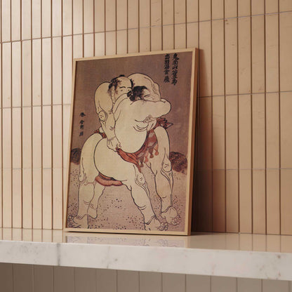 Sumo Wrestlers in the Ring (c.1780s) – Katsushika Hokusai – Print