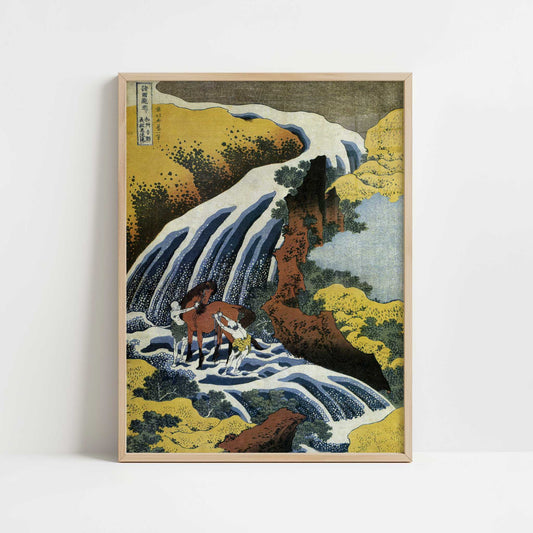 The Horse-Washing Falls (c.1833) – Katsushika Hokusai – Print