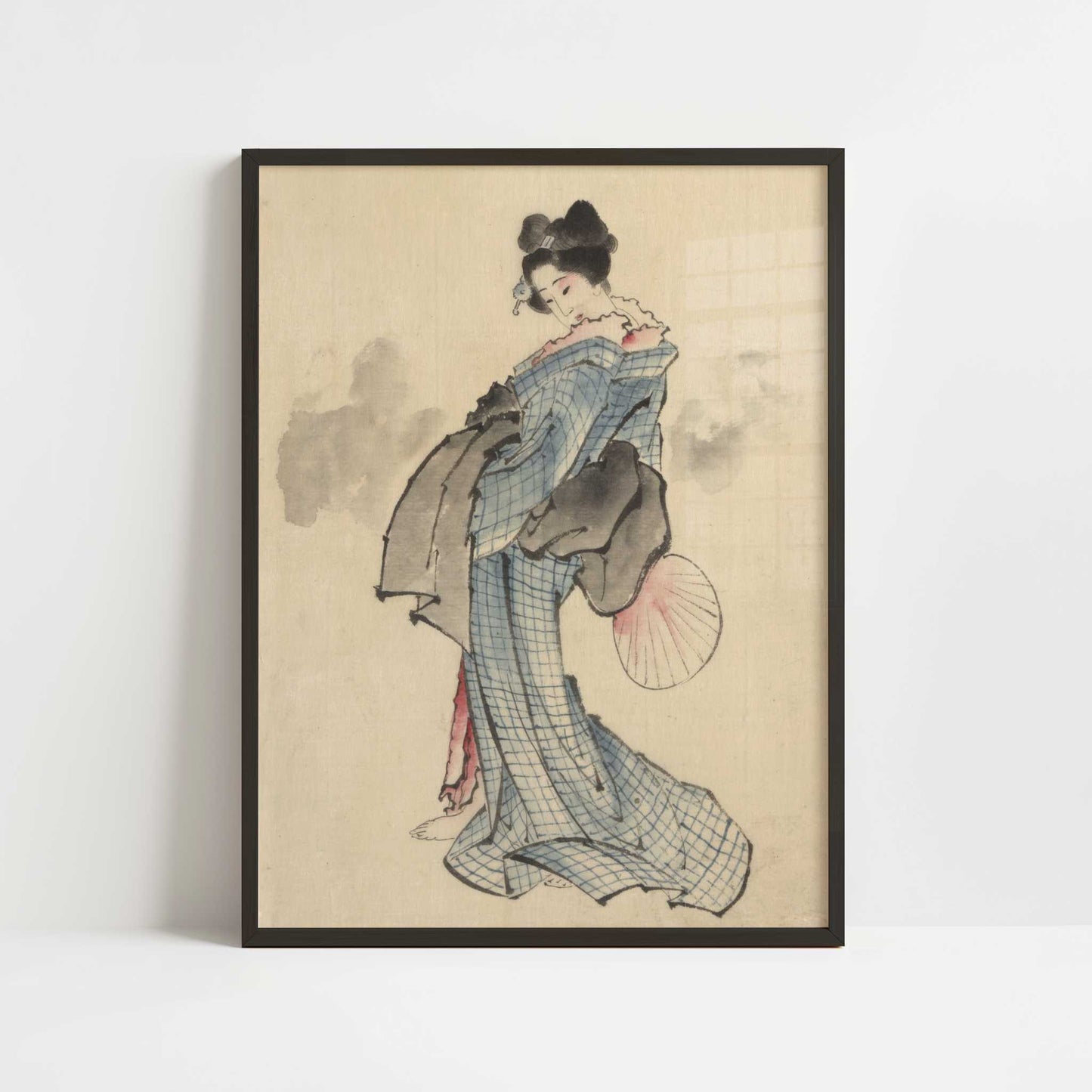 Woman, Full-Length Portrait (c.1830–50) – Katsushika Hokusai – Print