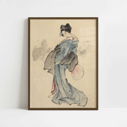 Woman, Full-Length Portrait (c.1830–50) – Katsushika Hokusai – Print