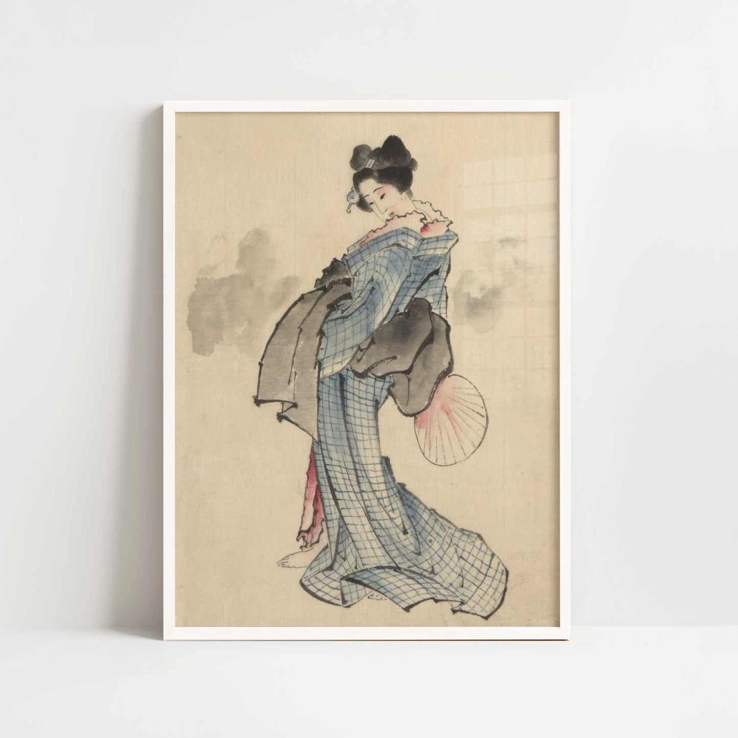Woman, Full-Length Portrait (c.1830–50) – Katsushika Hokusai – Print