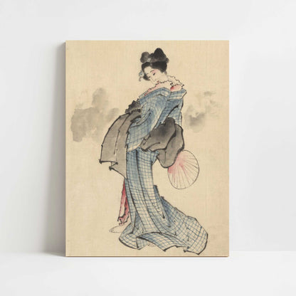 Woman, Full-Length Portrait (c.1830–50) – Katsushika Hokusai – Print