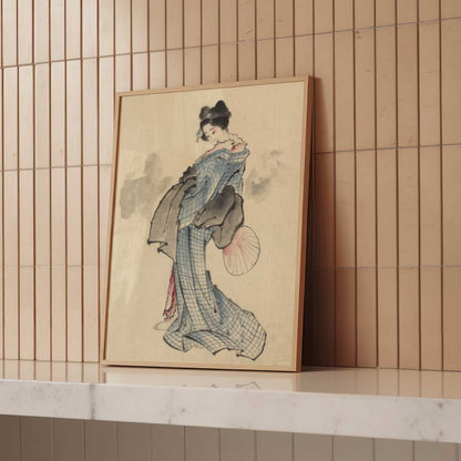 Woman, Full-Length Portrait (c.1830–50) – Katsushika Hokusai – Print