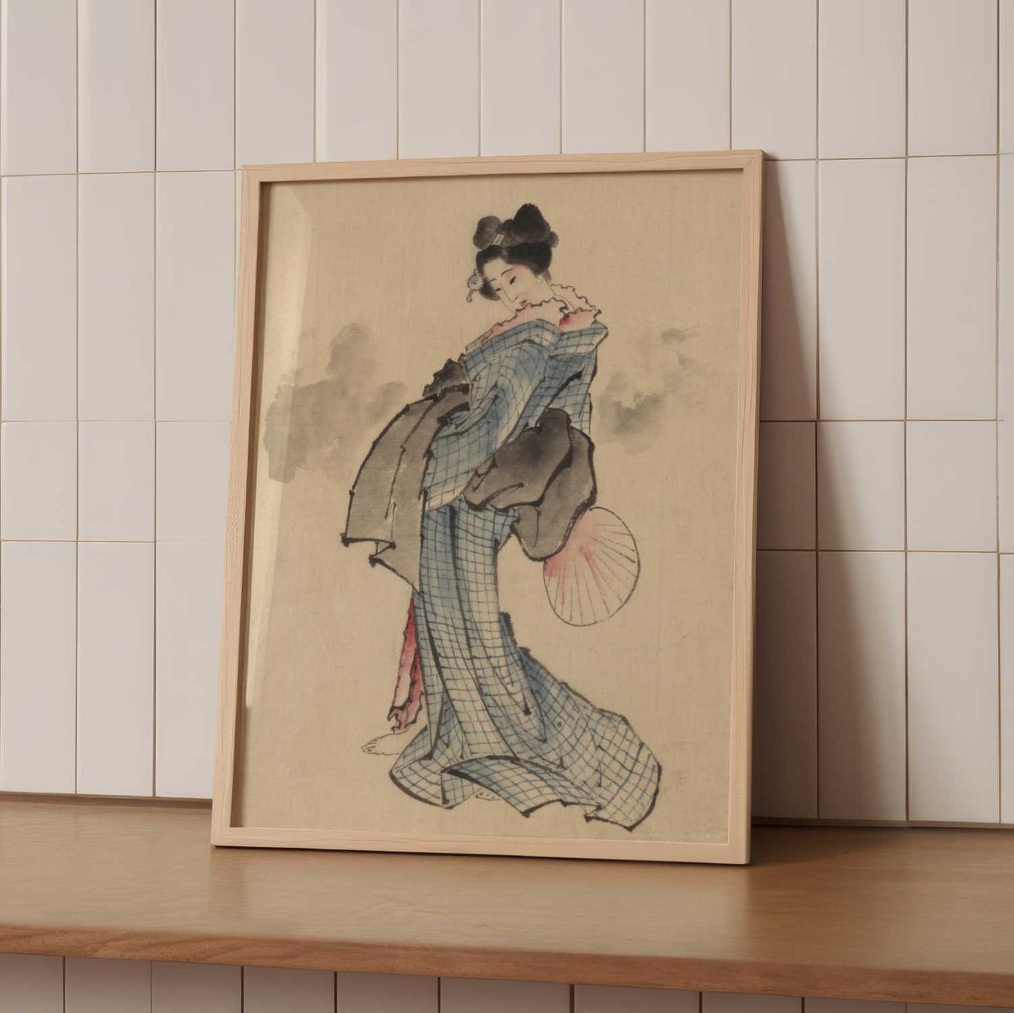 Woman, Full-Length Portrait (c.1830–50) – Katsushika Hokusai – Print