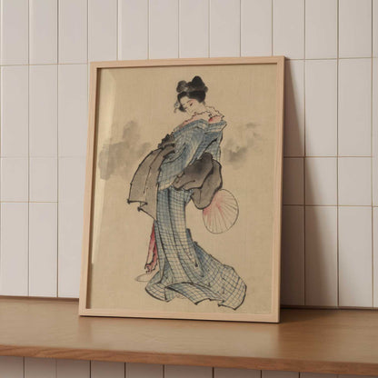 Woman, Full-Length Portrait (c.1830–50) – Katsushika Hokusai – Print