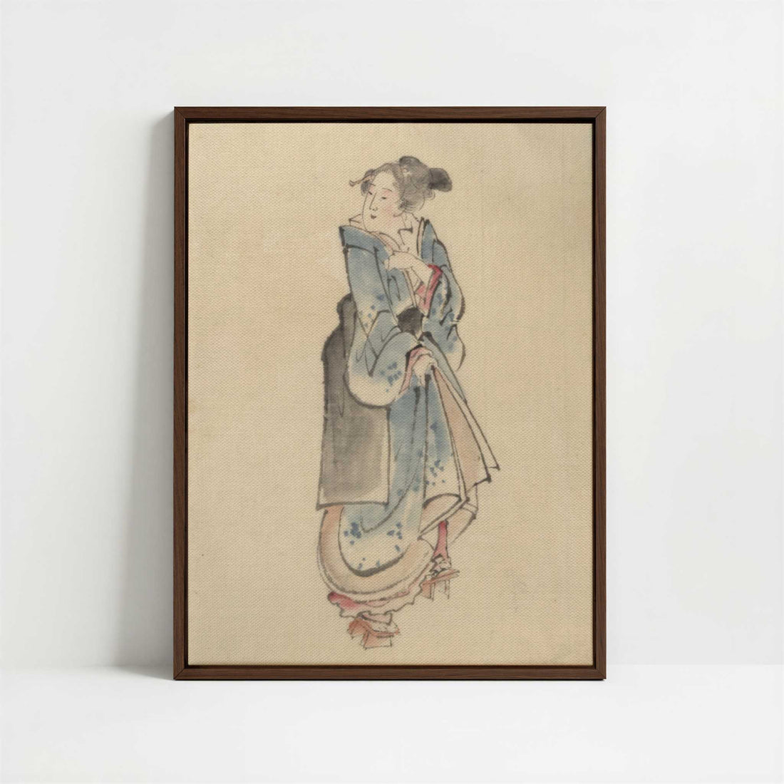 Framed Canvas - Framed canvas in dark wood color frame