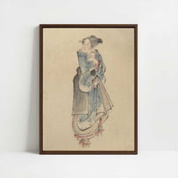 Framed Canvas - Framed canvas in dark wood color frame