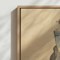 Framed Canvas - Close-up detail and texture of the framed canvas