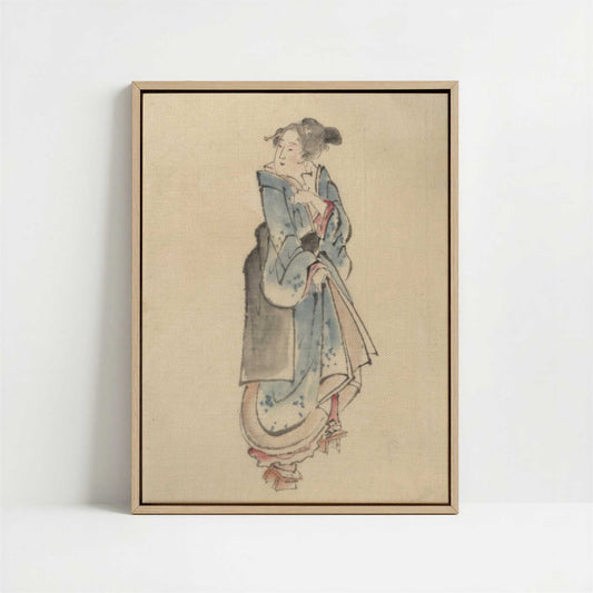 Framed Canvas - Framed canvas in oak color frame