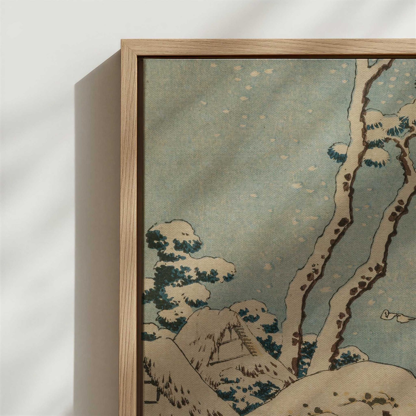 Framed Canvas - Close-up detail and texture of the framed canvas