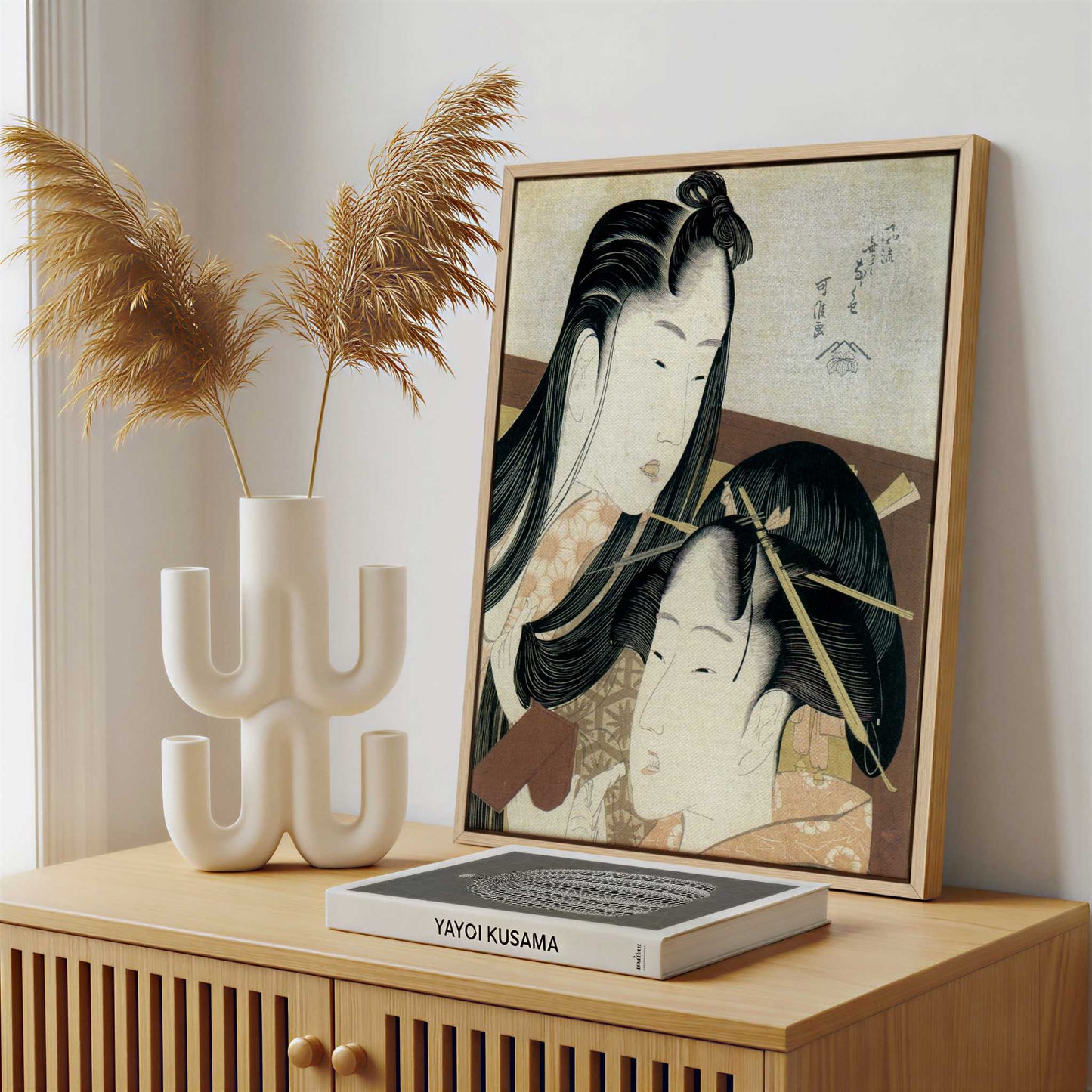 Framed Canvas - Framed canvas in a stylish interior setting