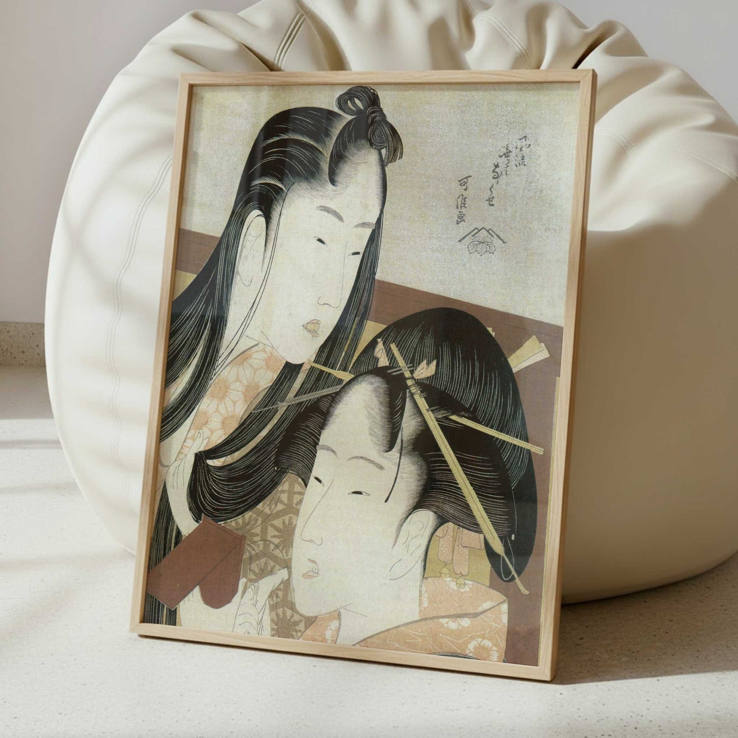 Girls at their Toilette (1790s) by Hokusai – Art Print - Interior inspiration