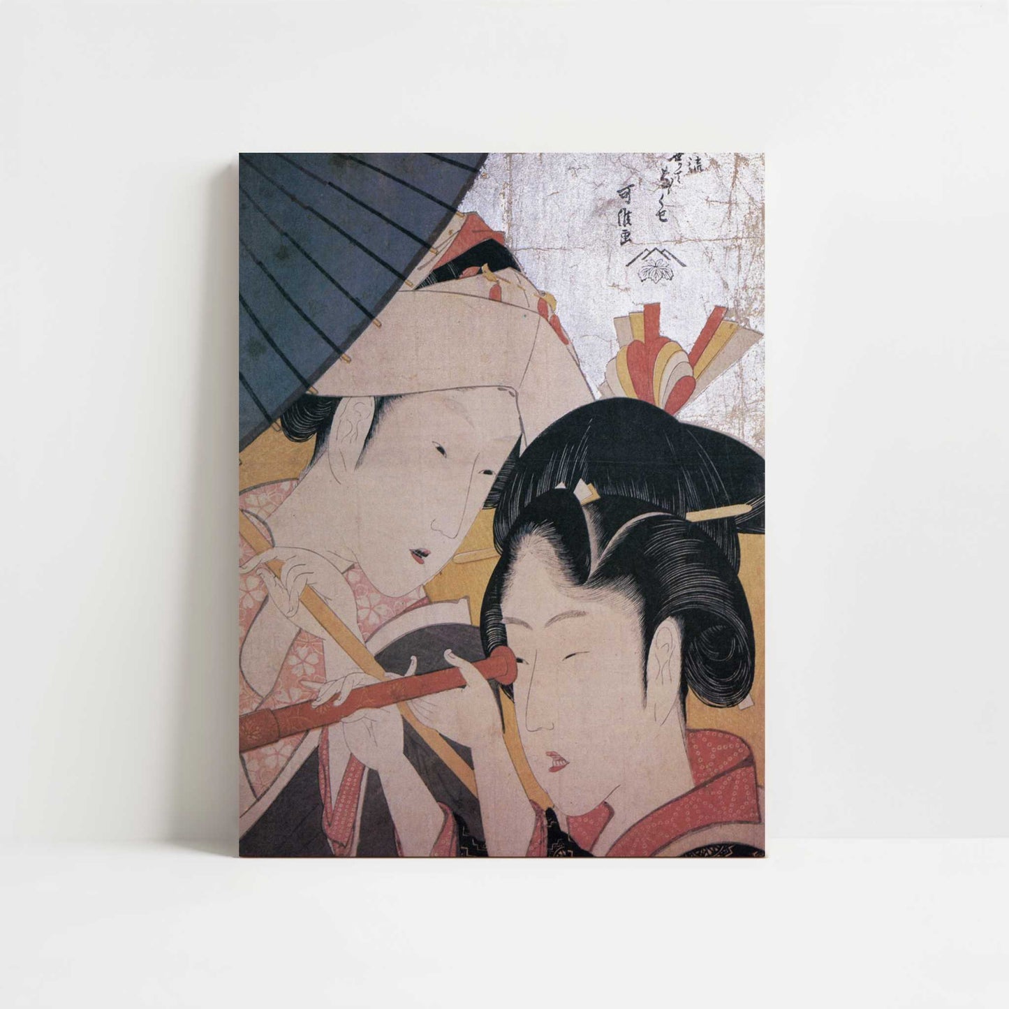 Lady and Maiden on an Outing (1790s) by Hokusai – Art Print - Unframed art print