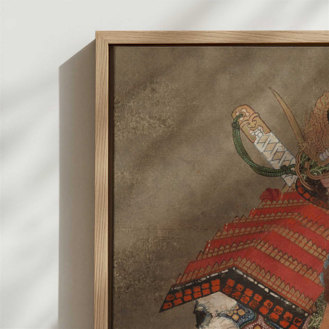 Framed Canvas - Close-up detail and texture of the framed canvas