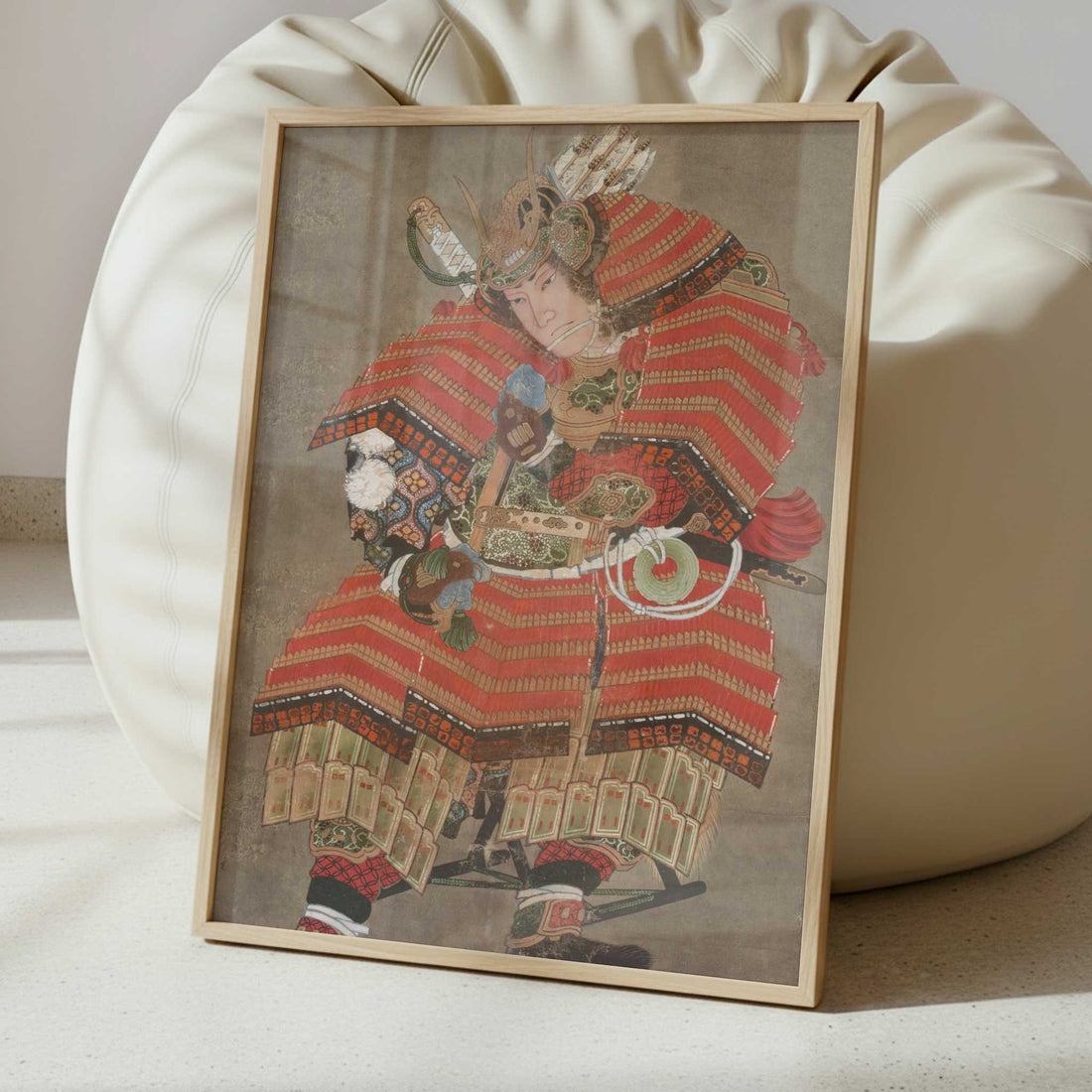 Minamoto no Yoshitsune (1830s) by Hokusai – Art Print - Interior inspiration