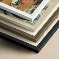 Mountain upon Mountain, Yama-uba and Kintoki (c. 1840s) by Hokusai – Art Print - Close-up detail of the different frames