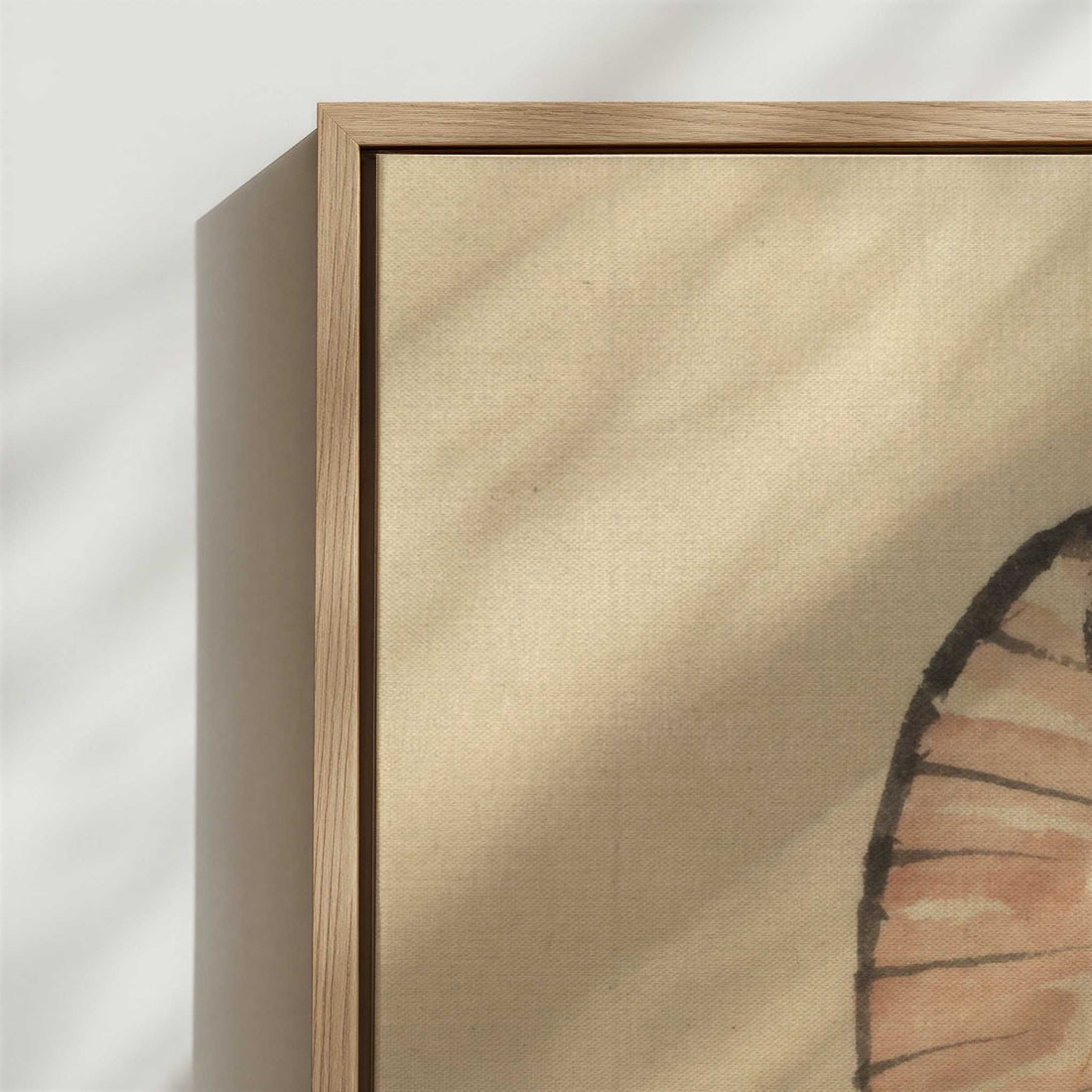 Framed Canvas - Close-up detail and texture of the framed canvas