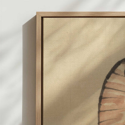 Framed Canvas - Close-up detail and texture of the framed canvas