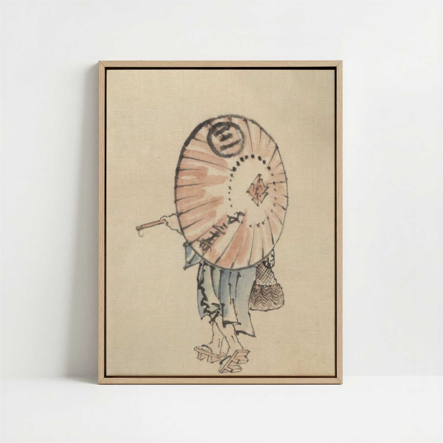 Framed Canvas - Framed canvas in oak color frame